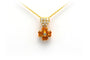 Pendentif Pendentif en or jaune serti de citrines et de diamants 58 Facettes 21040