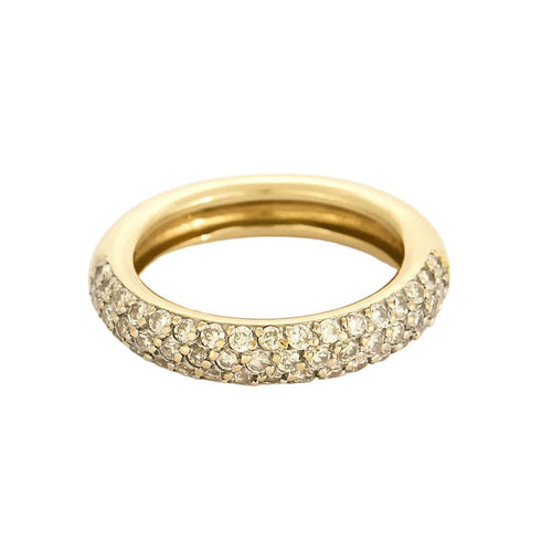 Alliance en or jaune et diamants