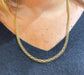 Collier Collier femme or jaune longueur 60 cm 58 Facettes