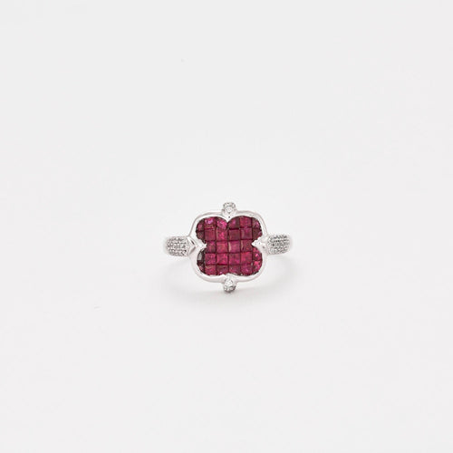Bague Fantaisiste Diamant & Rubis