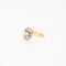 Bague Bague tourbillon en or jaune et platine sertie de diamants 58 Facettes