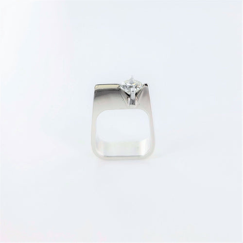 Bague Bague Jean VENDÔME "Satellite" or gris et diamant 58 Facettes