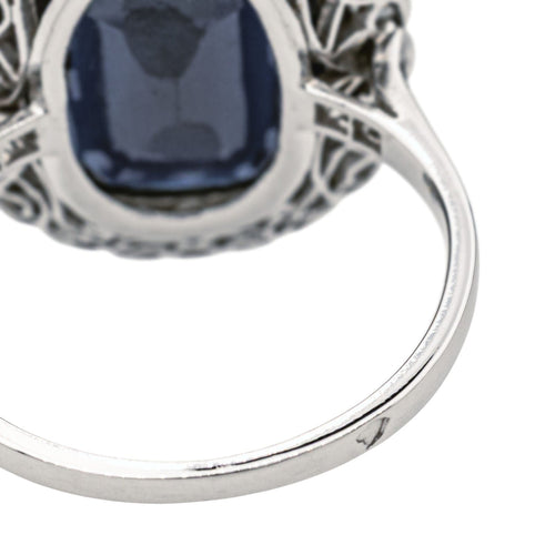 Bague 53 Bague Pompadour Platine Saphir, Diamant 58 Facettes 3904864CN