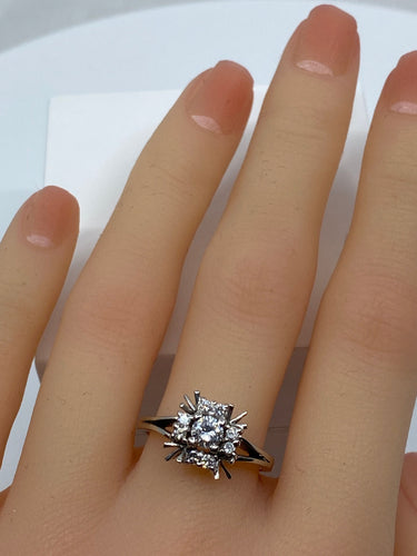 Bague 55 Bague Margueritte en Or blanc & Diamants 58 Facettes AB72