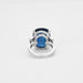 Bague Bague en or blanc, diamants et saphir 58 Facettes LP827