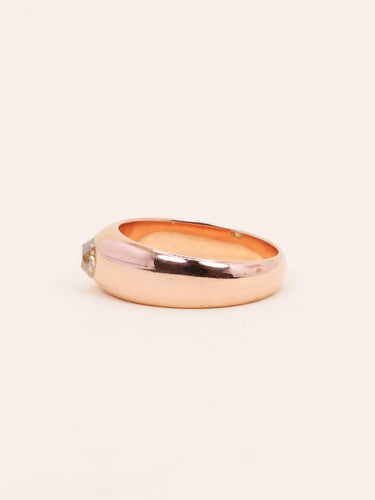 Bague 57 Bague jonc or rose diamant taille ancienne 0,55 carat 58 Facettes 1199.2