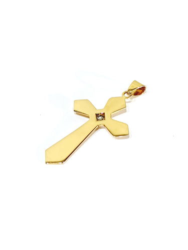 Pendenti Croix Or Rose Diamant