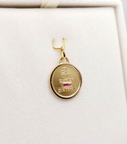 Pendentif AUGIS - Pendentif médaille d'amour or  "+ qu'hier - que demain"  - L'Essentielle 58 Facettes J4991X0000