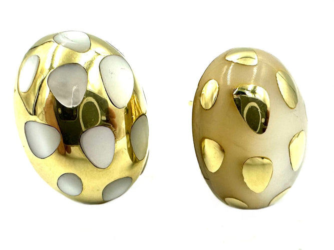 Boucles d'oreilles TIFFANY & Co. - Boucles d’oreilles or jaune et nacre 58 Facettes