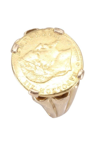 Bague BAGUE PIÈCE 5 FRANCS NAPOLÉON III 58 Facettes 096101