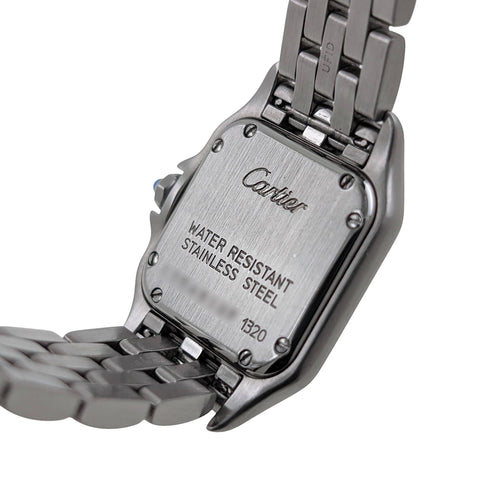 Montre Cartier Panthère RARE Dial Figaro Strap Small model SM ref 1320 Stainless Steel 58 Facettes