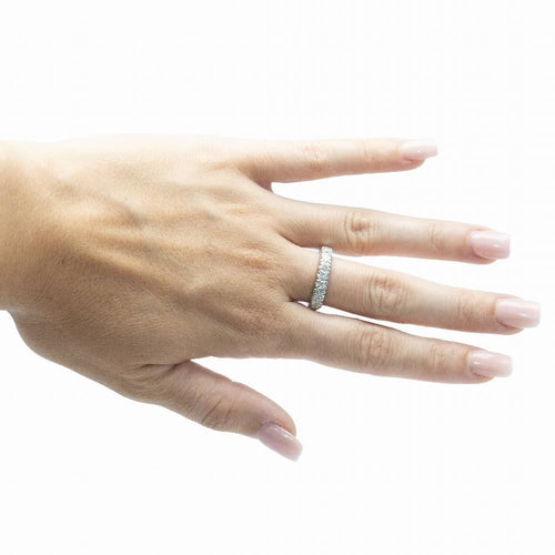 Bague 53.5 Bague Alliance or blanc et diamant 58 Facettes D362766RR