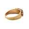 Bague or jaune, perles et rubis