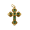 Pendentif Pendentif Croix en or jaune et émeraudes 58 Facettes PER0432X2