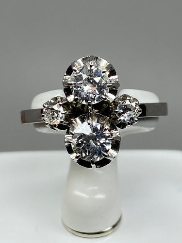 Bague 56 Bague Toi & Moi diamants vers 1930 58 Facettes AB68