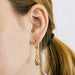 Boucles d'oreilles Boucles d'oreilles pendantes saphirs roses, diamants, or jaune 58 Facettes