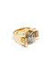 Bague 57.5 Bague Tank Or, Platine, Diamants 58 Facettes