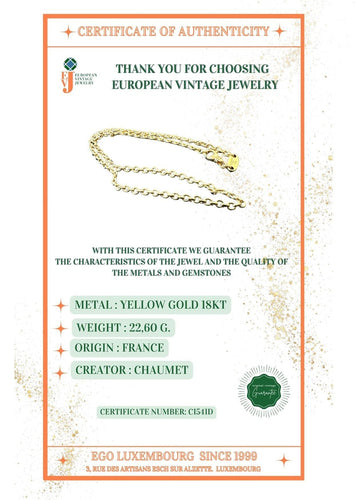 Collier Chaîne Chaumet en Or Jaune 18 carats 58 Facettes