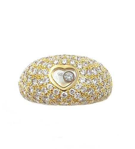 Bague 54 CHOPARD. Bague or jaune et diamants 2,75ct 58 Facettes