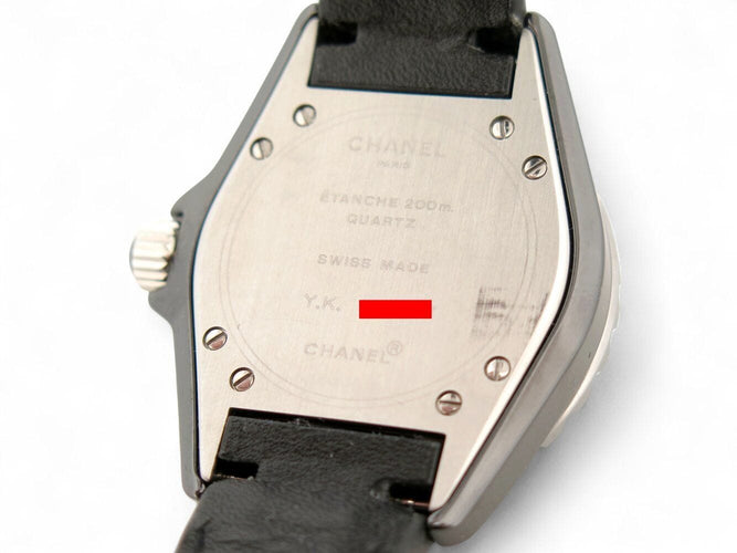 Montre montre CHANEL j12 h5695 quartz 33 mm ceramique & bracelet cuir 58 Facettes 270890