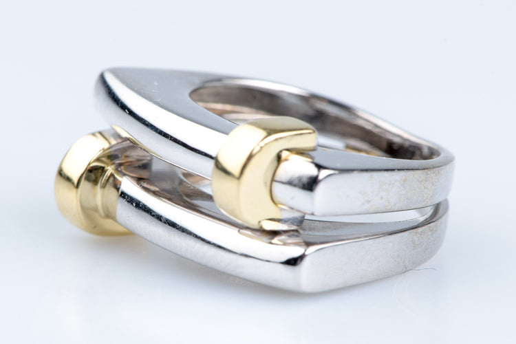Bague 49 Bague 18 carats Or blanc Or jaune 58 Facettes BGBIJB-107
