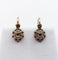 Boucles d'oreilles Dormeuses victorienne or jaune et diamants sur paillon et sertis fleurs de lys 58 Facettes A05651