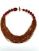 Collier Collier agathe hessonite rouge et bakélite 58 Facettes