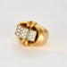 Bague 49 Bague retro or jaune, platine et diamants 58 Facettes