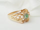 Bague 58 Bague ajourée en or rose et émeraude 58 Facettes 33470
