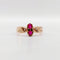 Bague 51.5 Bague antique or rose, rubis synthétiques et perles 58 Facettes A05426