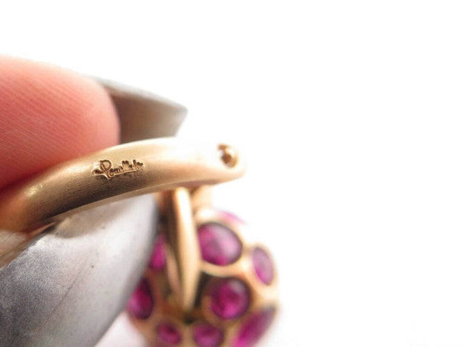 Boucles d'oreilles boucles d'oreilles POMELLATO harem rhodolite or rose 18k s 58 Facettes 268836