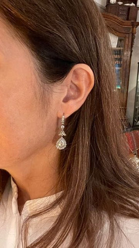 Boucles d'oreilles Paire de pendants diamants 58 Facettes