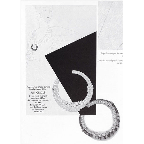 Broche VAN CLEEF & ARPELS Clip « Cercle », or 18k 58 Facettes 58