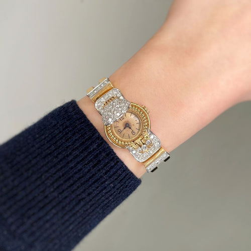 Bracelet Bracelet Année 50 - Or, Platine & diamants 58 Facettes 230137R