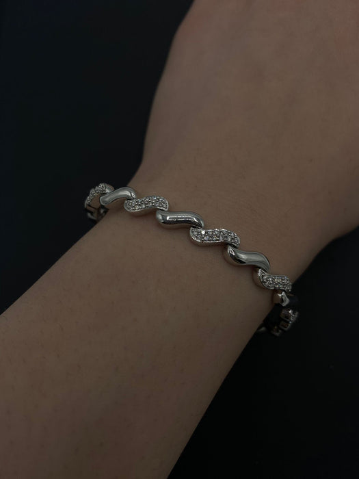 Bracelet Bracelet rivière de diamants or blanc 58 Facettes 096424206630