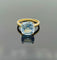 Bague 50 Bague en or avec topaze bleu clair 58 Facettes