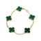 Bracelet Bracelet Van Cleef & Arpels, "Vintage Alhambra", or jaune, malachite. 58 Facettes 35165