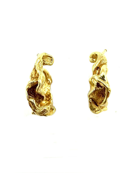 Boucles d'oreilles GILBERT ALBERT - Créoles or jaune 58 Facettes