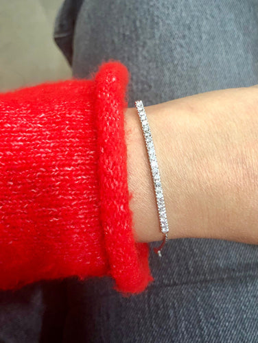 Bracelet Bracelet semi-rivière or blanc & diamants 58 Facettes