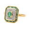 Bague 54 Bague Or jaune, Or blanc Emeraude, Diamant 58 Facettes 4098655RV