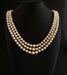 Necklace Cultured Pearl Necklace 3 Rows, Pearl Clasp 58 Facettes