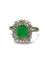 Bague 63 Bague or blanc émeraude et diamants 58 Facettes 0008001