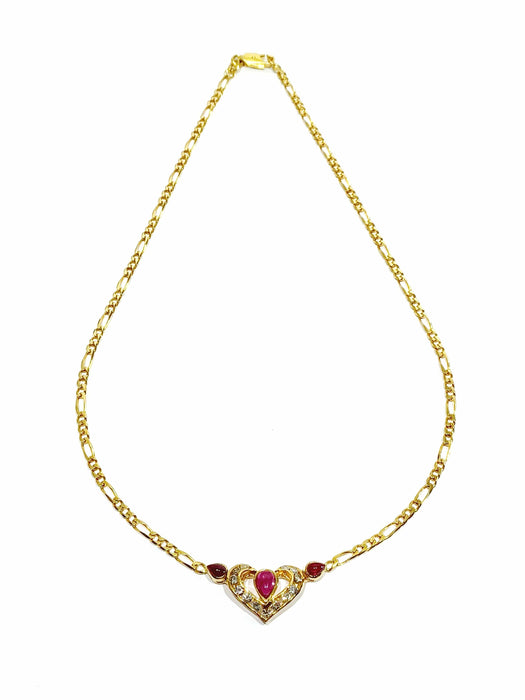 Collier Collier En or, rubis et diamants 58 Facettes