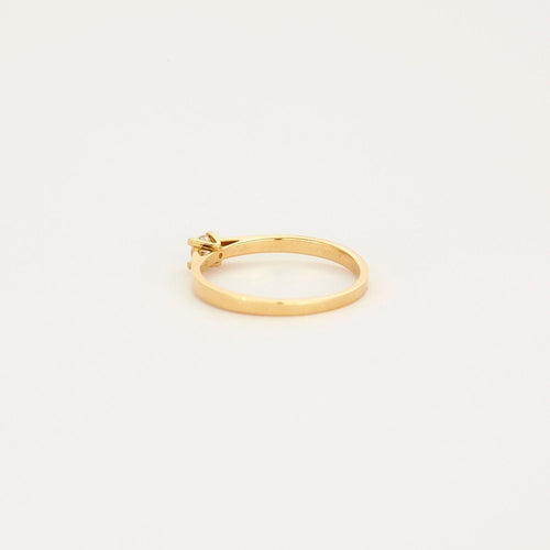 Bague 54 Solitaire or jaune serti d'un diamant 58 Facettes 3121253