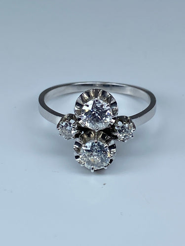 Bague Toi & Moi diamants vers 1930