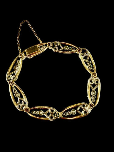 Bracelet Bracelet Or, Platine, Diamants et Perles Fines 58 Facettes