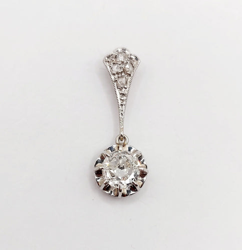 Pendentif Pendentif art deco or blanc 18k diamant 0,80 carats (circa 1920) 58 Facettes A06128
