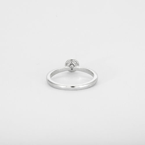 Bague 54 Solitaire or blanc serti de diamants 58 Facettes 3121216