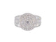 Bague 54 Bague entourage en or blanc avec diamants 58 Facettes 2041