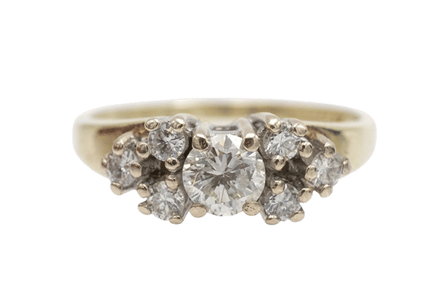 Bague 55 Bague bicolore en or avec diamants 58 Facettes PJK01